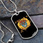 Calavera Mexican Sugar Pillow Good Love Necklace Stainless Steel or 18k Gold Dog Tag 24" Chain-Express Your Love Gifts