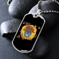 Calavera Mexican Sugar Pillow Good Love Necklace Stainless Steel or 18k Gold Dog Tag 24" Chain-Express Your Love Gifts