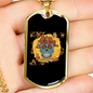 Calavera Mexican Sugar Pillow Good Love Necklace Stainless Steel or 18k Gold Dog Tag 24" Chain-Express Your Love Gifts
