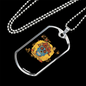 Calavera Mexican Sugar Pillow Good Love Necklace Stainless Steel or 18k Gold Dog Tag 24" Chain-Express Your Love Gifts