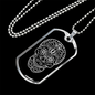 Calavera Mexican Sugar Skull 1 Necklace Stainless Steel or 18k Gold Dog Tag 24" Chain-Express Your Love Gifts