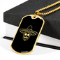 Calavera Mexican Sugar Skull 10 Hat Necklace Stainless Steel or 18k Gold Dog Tag 24" Chain-Express Your Love Gifts