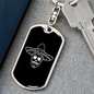 Calavera Mexican Sugar Skull 10 Keychain Stainless Steel or 18k Gold Dog Tag Keyring-Express Your Love Gifts
