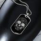 Calavera Mexican Sugar Skull 11 Necklace Stainless Steel or 18k Gold Dog Tag 24" Chain-Express Your Love Gifts