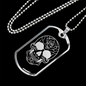 Calavera Mexican Sugar Skull 11 Necklace Stainless Steel or 18k Gold Dog Tag 24" Chain-Express Your Love Gifts