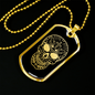 Calavera Mexican Sugar Skull 12 Necklace Stainless Steel or 18k Gold Dog Tag 24" Chain-Express Your Love Gifts