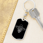 Calavera Mexican Sugar Skull 13 Keychain Stainless Steel or 18k Gold Dog Tag Keyring-Express Your Love Gifts