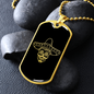 Calavera Mexican Sugar Skull 13 Necklace Stainless Steel or 18k Gold Dog Tag 24" Chain-Express Your Love Gifts