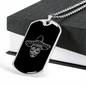 Calavera Mexican Sugar Skull 13 Necklace Stainless Steel or 18k Gold Dog Tag 24" Chain-Express Your Love Gifts