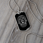 Calavera Mexican Sugar Skull 132 Necklace Stainless Steel or 18k Gold Dog Tag 24" Chain-Express Your Love Gifts