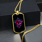 Calavera Mexican Sugar Skull 135 Color Necklace Stainless Steel or 18k Gold Dog Tag 24" Chain-Express Your Love Gifts