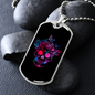 Calavera Mexican Sugar Skull 135 Color Necklace Stainless Steel or 18k Gold Dog Tag 24" Chain-Express Your Love Gifts