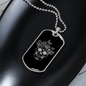 Calavera Mexican Sugar Skull 135 Necklace Stainless Steel or 18k Gold Dog Tag 24" Chain-Express Your Love Gifts