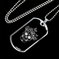 Calavera Mexican Sugar Skull 135 Necklace Stainless Steel or 18k Gold Dog Tag 24" Chain-Express Your Love Gifts