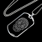 Calavera Mexican Sugar Skull 142 Necklace Stainless Steel or 18k Gold Dog Tag 24" Chain-Express Your Love Gifts