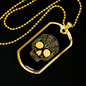 Calavera Mexican Sugar Skull 143 Necklace Stainless Steel or 18k Gold Dog Tag 24" Chain-Express Your Love Gifts