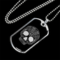Calavera Mexican Sugar Skull 143 Necklace Stainless Steel or 18k Gold Dog Tag 24" Chain-Express Your Love Gifts