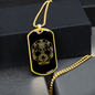 Calavera Mexican Sugar Skull 147 Necklace Stainless Steel or 18k Gold Dog Tag 24" Chain-Express Your Love Gifts