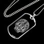 Calavera Mexican Sugar Skull 149 Necklace Stainless Steel or 18k Gold Dog Tag 24" Chain-Express Your Love Gifts