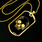 Calavera Mexican Sugar Skull 150 Necklace Stainless Steel or 18k Gold Dog Tag 24" Chain-Express Your Love Gifts
