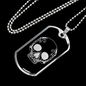 Calavera Mexican Sugar Skull 150 Necklace Stainless Steel or 18k Gold Dog Tag 24" Chain-Express Your Love Gifts
