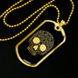 Calavera Mexican Sugar Skull 152 Necklace Stainless Steel or 18k Gold Dog Tag 24" Chain-Express Your Love Gifts