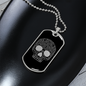 Calavera Mexican Sugar Skull 152 Necklace Stainless Steel or 18k Gold Dog Tag 24" Chain-Express Your Love Gifts