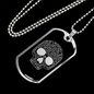 Calavera Mexican Sugar Skull 152 Necklace Stainless Steel or 18k Gold Dog Tag 24" Chain-Express Your Love Gifts
