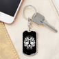 Calavera Mexican Sugar Skull 155 Keychain Stainless Steel or 18k Gold Dog Tag Keyring-Express Your Love Gifts