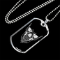 Calavera Mexican Sugar Skull 168 Necklace Stainless Steel or 18k Gold Dog Tag 24" Chain-Express Your Love Gifts