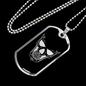 Calavera Mexican Sugar Skull 169 Necklace Stainless Steel or 18k Gold Dog Tag 24" Chain-Express Your Love Gifts