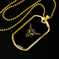 Calavera Mexican Sugar Skull 172 Necklace Stainless Steel or 18k Gold Dog Tag 24" Chain-Express Your Love Gifts
