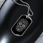 Calavera Mexican Sugar Skull 173 Necklace Stainless Steel or 18k Gold Dog Tag 24" Chain-Express Your Love Gifts