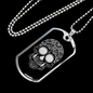 Calavera Mexican Sugar Skull 183 Necklace Stainless Steel or 18k Gold Dog Tag 24" Chain-Express Your Love Gifts