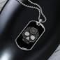 Calavera Mexican Sugar Skull 184 Necklace Stainless Steel or 18k Gold Dog Tag 24" Chain-Express Your Love Gifts