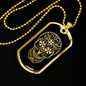 Calavera Mexican Sugar Skull 2 Necklace Stainless Steel or 18k Gold Dog Tag 24" Chain-Express Your Love Gifts