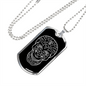 Calavera Mexican Sugar Skull 20 Necklace Stainless Steel or 18k Gold Dog Tag 24" Chain-Express Your Love Gifts