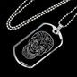 Calavera Mexican Sugar Skull 20 Necklace Stainless Steel or 18k Gold Dog Tag 24" Chain-Express Your Love Gifts