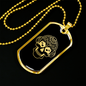 Calavera Mexican Sugar Skull 24 Necklace Stainless Steel or 18k Gold Dog Tag 24" Chain-Express Your Love Gifts