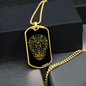 Calavera Mexican Sugar Skull 28 Necklace Stainless Steel or 18k Gold Dog Tag 24" Chain-Express Your Love Gifts