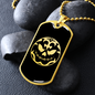 Calavera Mexican Sugar Skull 29 Necklace Stainless Steel or 18k Gold Dog Tag 24" Chain-Express Your Love Gifts