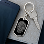 Calavera Mexican Sugar Skull 3 Keychain Stainless Steel or 18k Gold Dog Tag Keyring-Express Your Love Gifts