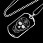 Calavera Mexican Sugar Skull 3 Necklace Stainless Steel or 18k Gold Dog Tag 24" Chain-Express Your Love Gifts