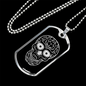 Calavera Mexican Sugar Skull 4 Necklace Stainless Steel or 18k Gold Dog Tag 24" Chain-Express Your Love Gifts