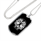 Calavera Mexican Sugar Skull 40 Necklace Stainless Steel or 18k Gold Dog Tag 24" Chain-Express Your Love Gifts