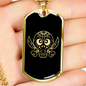 Calavera Mexican Sugar Skull 43 Necklace Stainless Steel or 18k Gold Dog Tag 24" Chain-Express Your Love Gifts