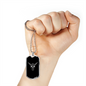 Calavera Mexican Sugar Skull 46 Necklace Stainless Steel or 18k Gold Dog Tag 24" Chain-Express Your Love Gifts