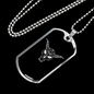 Calavera Mexican Sugar Skull 46 Necklace Stainless Steel or 18k Gold Dog Tag 24" Chain-Express Your Love Gifts