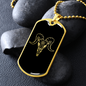 Calavera Mexican Sugar Skull 47 Necklace Stainless Steel or 18k Gold Dog Tag 24" Chain-Express Your Love Gifts