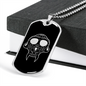 Calavera Mexican Sugar Skull 48 Necklace Stainless Steel or 18k Gold Dog Tag 24" Chain-Express Your Love Gifts